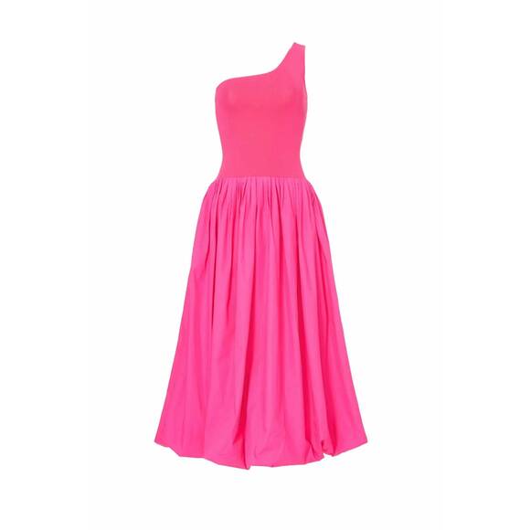 NEW DEREK LAM 10 CROSBY one shoulder midi dress in pink - Picture 6 of 6